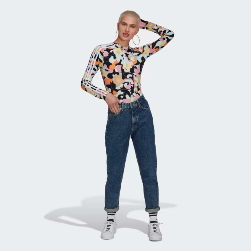Adidas originals multicolor long sleeve bodysuit- HT3774